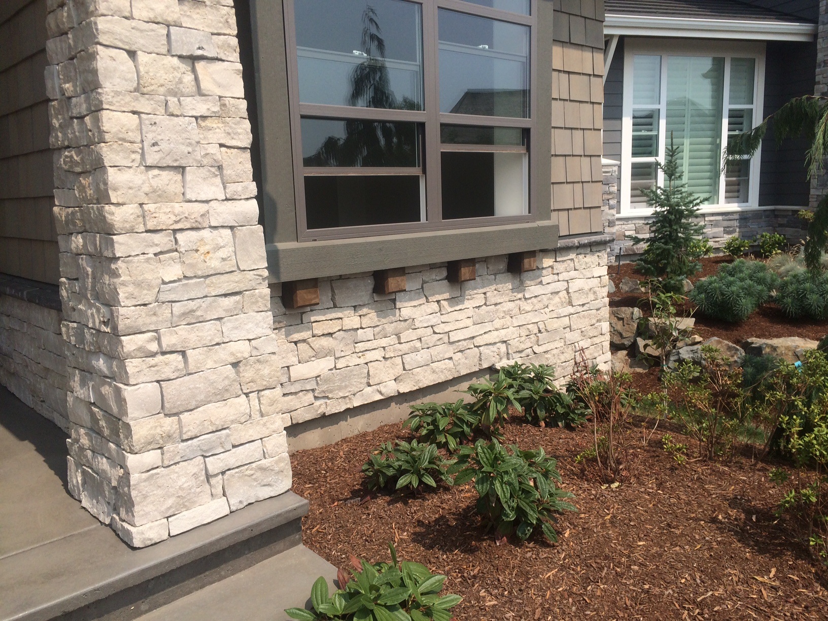 Tawny Limestone on Exterior of Vancouver Home