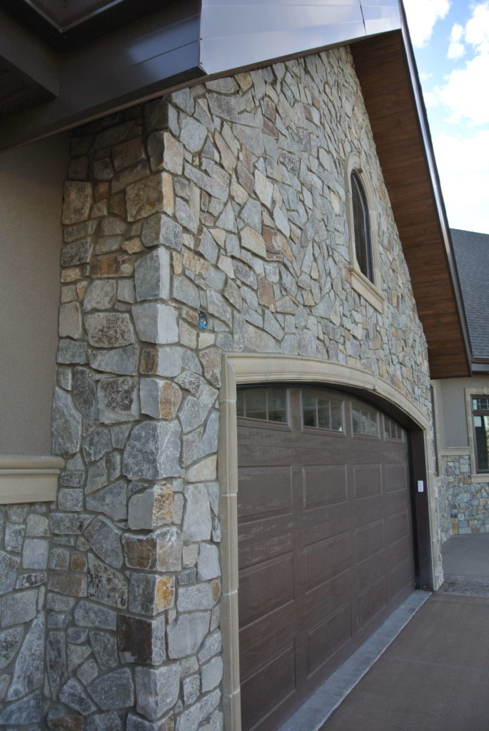 Rustic Stone Garage Architecture