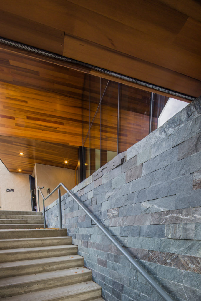 Modern Commercial Building Interior Linear Stone Feature Wall | K2 Stone